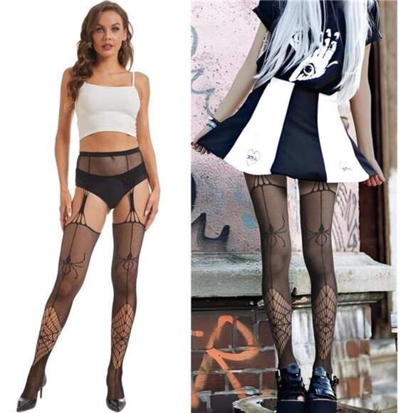 3 Fishnet Tights for Women Patterned Fishnets Stockings - Picture 2 of 3